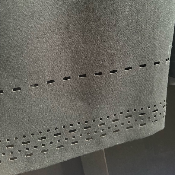 Black Perforated Detailing Short Sleeved Mini Skirt - Picture 5 of 9